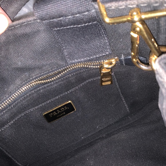 Prada Canapa Black Tote with Strap - Picture 13 of 13